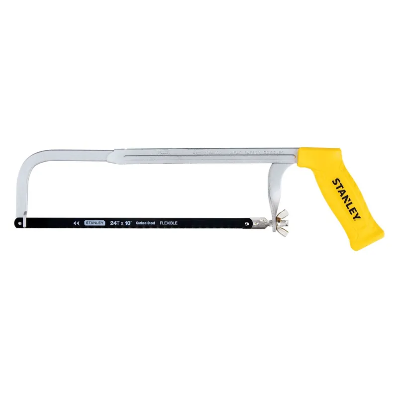10 Inch Carbon Steel Adjustable Hacksaw With Contoured Grip Handle