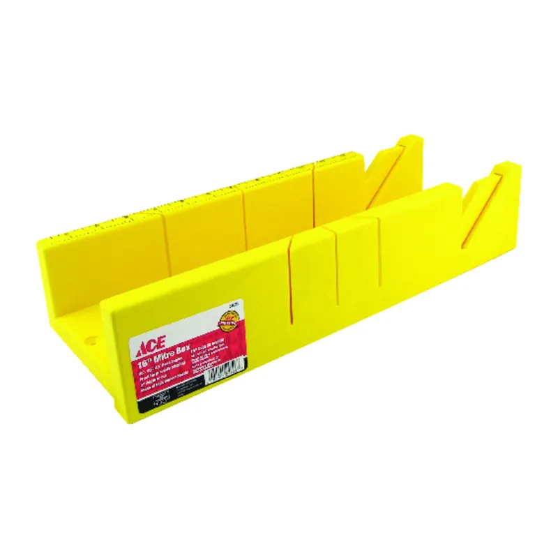16 Inch L X 4 Inch W High Visibility Plastic Mitre Box With Measurement Guide