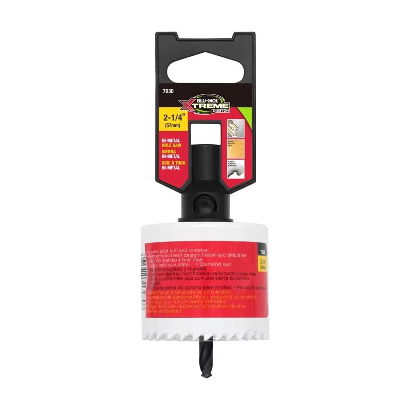 Blu-Mol Xtreme 2-1/4 In. Bi-Metal 1/4 In. D Hole Saw Arbor Included