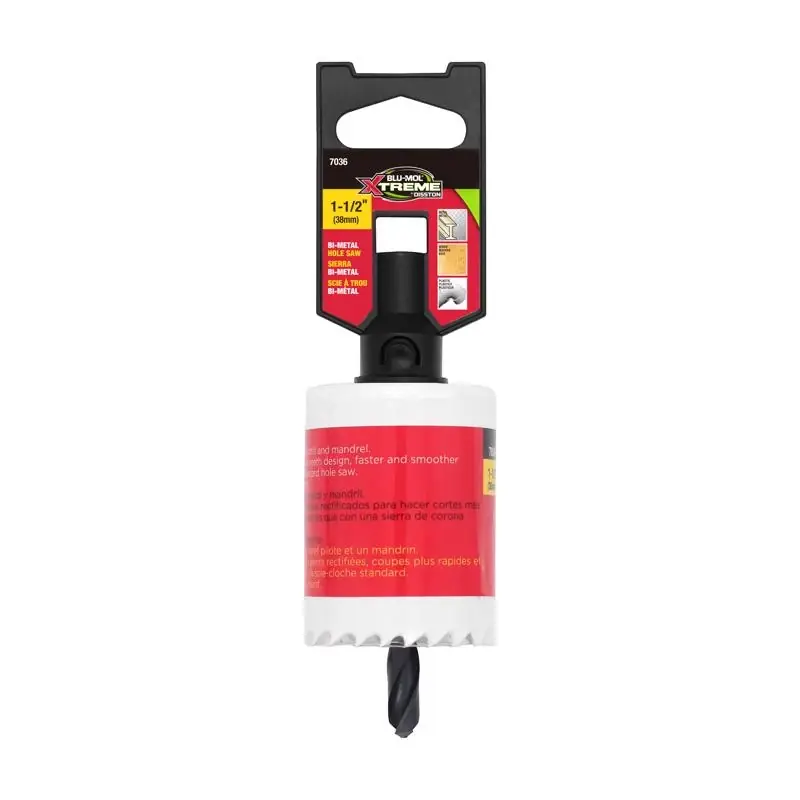 Blu-Mol Xtreme 1-1/2 In. Bi-Metal 1/4 In. D Hole Saw Arbor Included