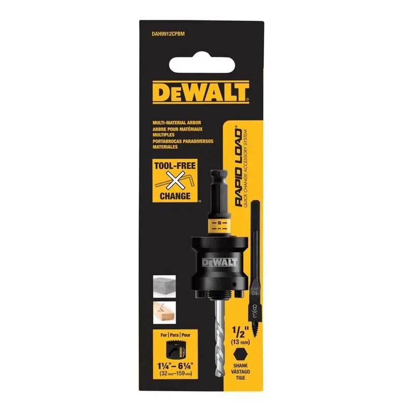 Rapid Load Steel Universal Hole Saw Arbor 1-1/4 To 6-1/4 In.