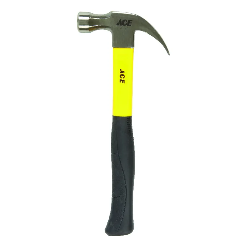 20 Oz Claw Hammer With Fiberglass Handle And Carbon Steel Head - 13.31 In Length
