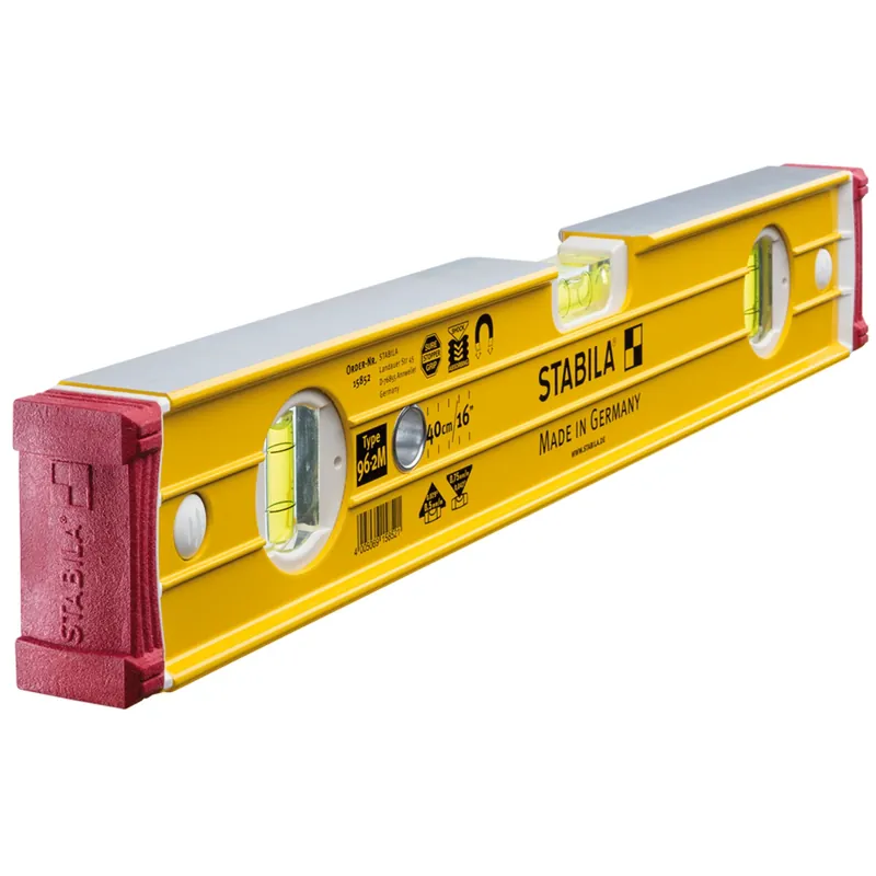 16 In. Aluminum Magnetic Type 96 M Level With 3 Vials And Reinforcing Ribs