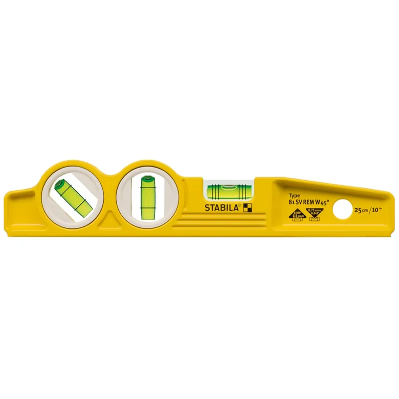 10 Inch Aluminum Magnetic V-groove Torpedo Level With 3 Vials