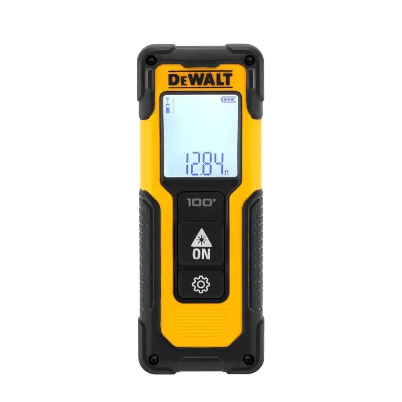 Dewalt 100 Ft Laser Distance Measurer, 6.5 X 3.8 In, Black/yellow