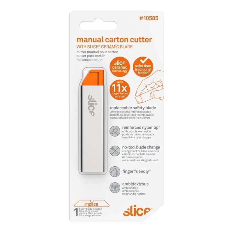 Slice 6.17 Inch Ceramic Blade Box Cutter Silver 1 Piece