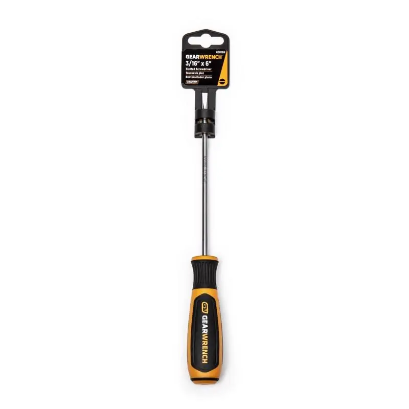 Gearwrench 3/16 In X 6 In Dual Material Slotted Cabinet Screwdriver