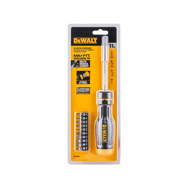 11-Pc. Max Fit Ratcheting Multi-Bit Screwdriver Set, Storage Handle