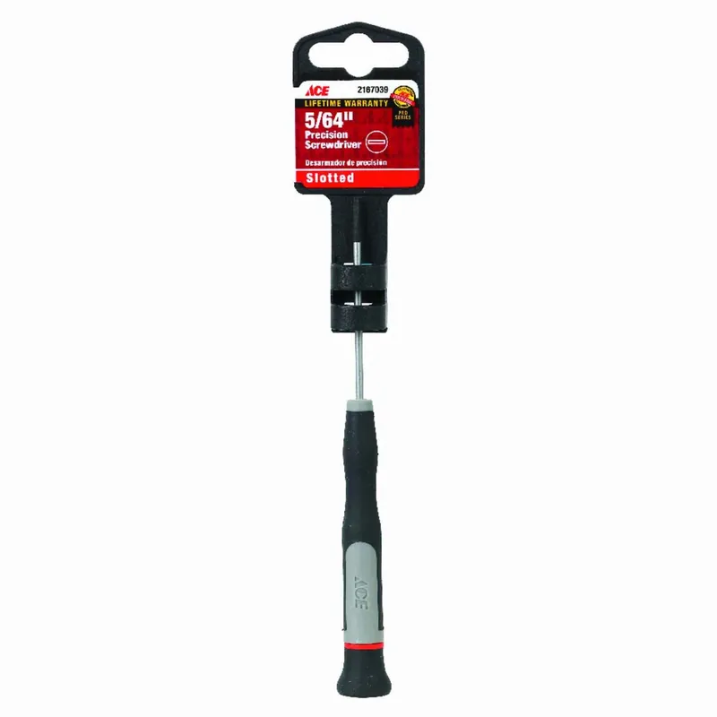 2-1/2 In. Slotted Precision Screwdriver 5/64 Steel With Soft Grip Handle