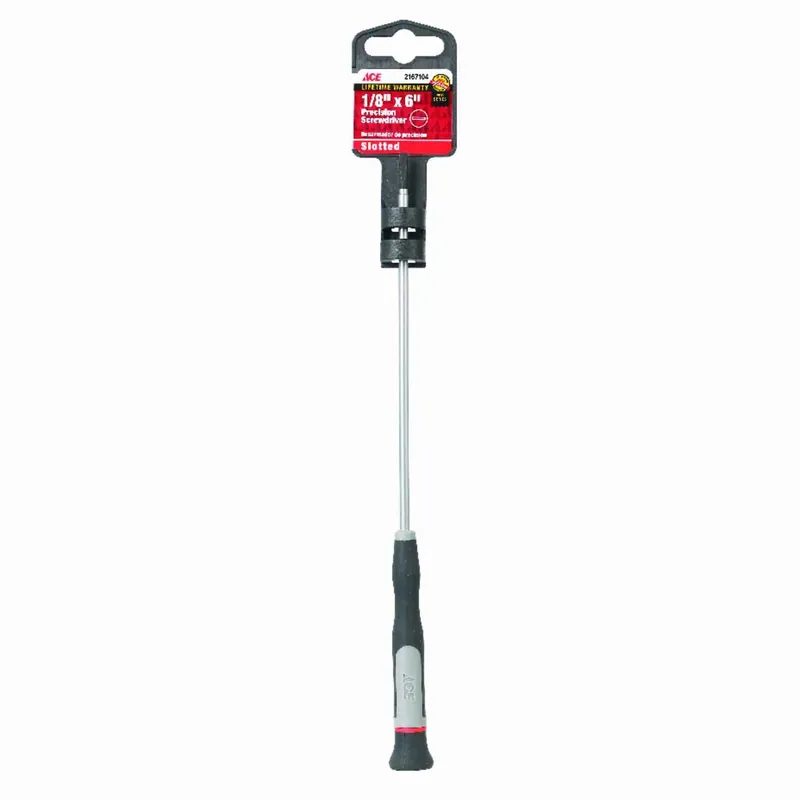 6 In. Slotted Precision Screwdriver With Soft Grip Handle And Swivel Head