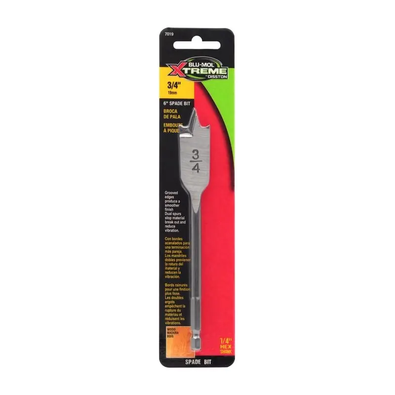 Blu-Mol Xtreme 3/4 In. X 6 In. L Carbon Steel Spade Bit Hex Shank 1 Pk