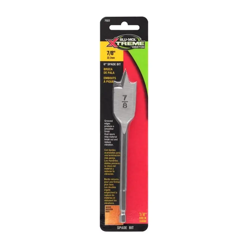 Blu-Mol Xtreme 7/8 In. X 6 In. L Carbon Steel Spade Bit Hex Shank 1 Pk