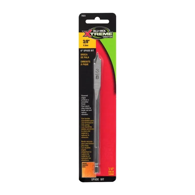 Blu-Mol Xtreme 3/8 In. X 6 In. L Carbon Steel Spade Bit Hex Shank 1 Pk