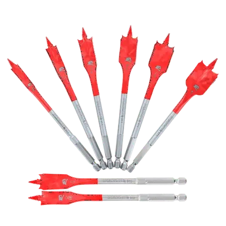 Diablo Speedemon High Speed Steel Spade Bit Set Hex Shank 8 Piece Set