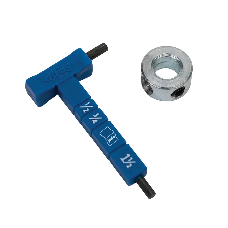 Easy-set Stop Collar And Thickness Gauge Kit 2 Piece Plastic/steel