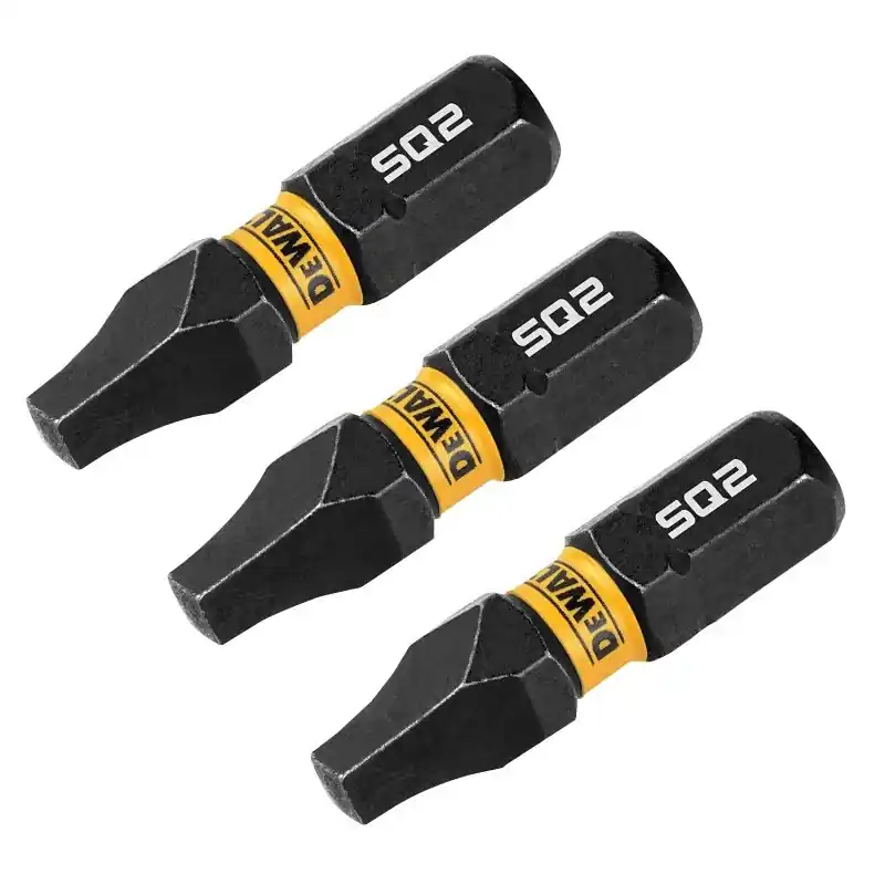 DeWalt FlexTorq Square 2 X 1 In. L Impact Driver Bit Set Steel 3 Pc