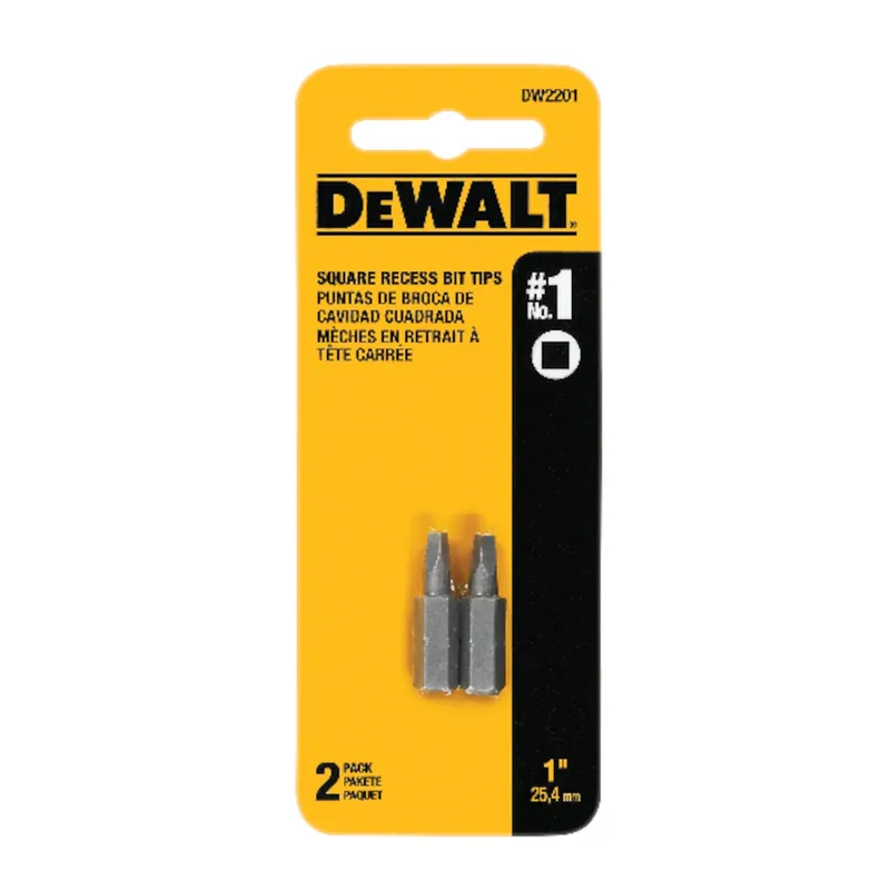 DeWalt Square Recess 1 X 1 In. L Screwdriver Bit Heat-Treated Steel 2 Pc