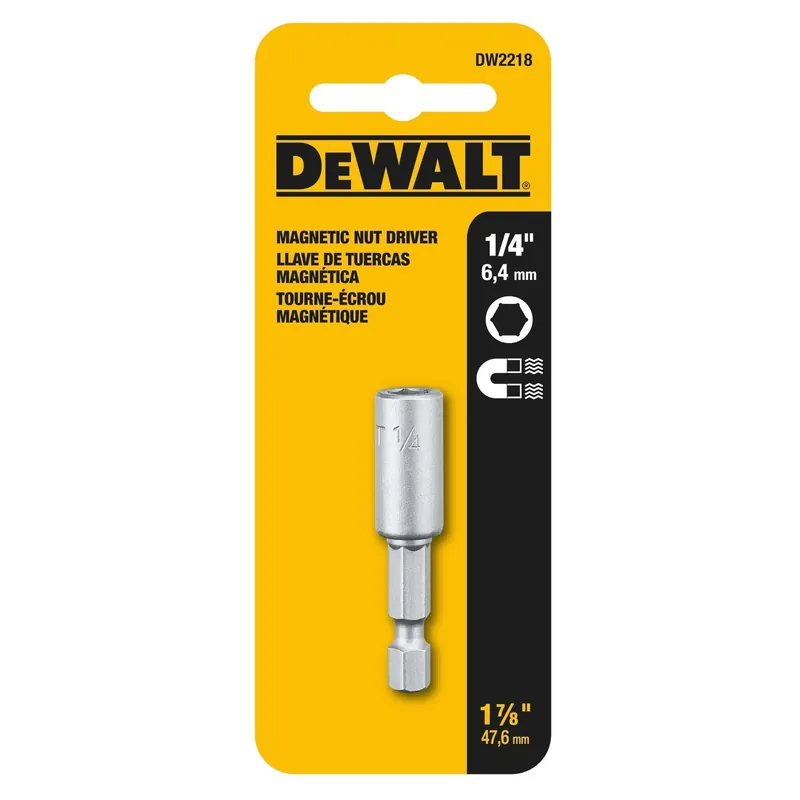 Magnetic Hex Socket Driver, 1/4 X 1-7/16 In.