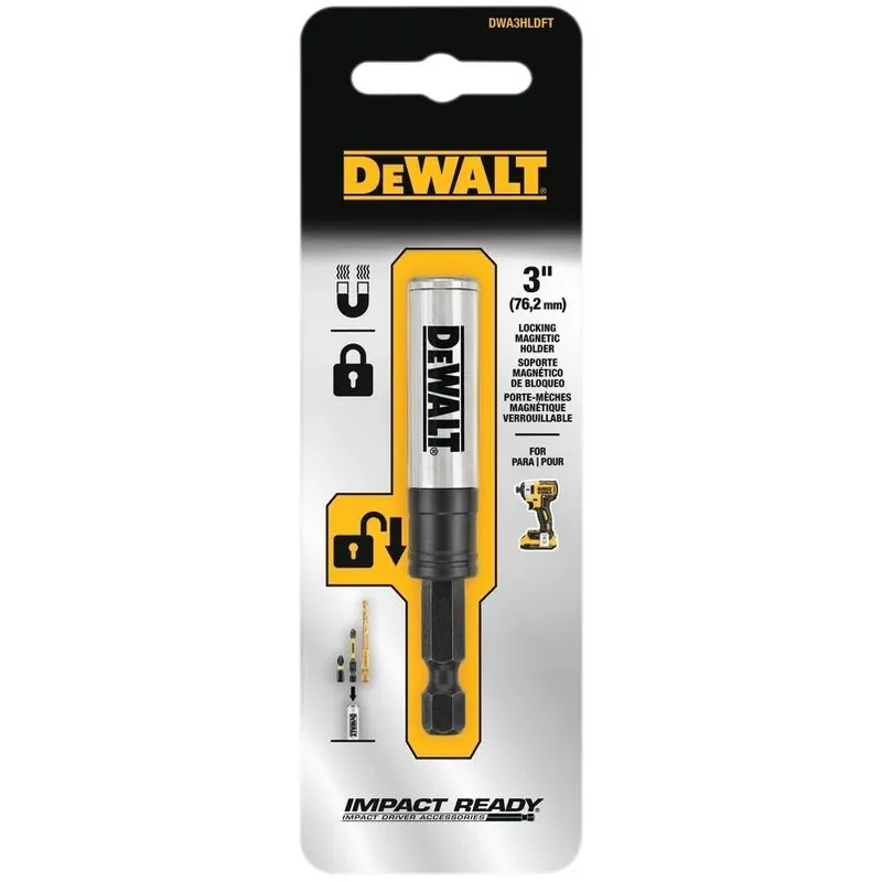 DeWalt Elite Series 1/4‑in Hex Magnetic Bit Holder – 3‑in Length
