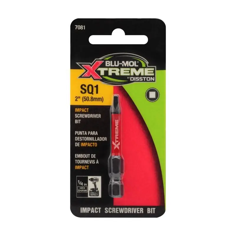 Square 1 X 2 Inch L Screwdriver Bit S2 Tool Steel 2 Piece Set