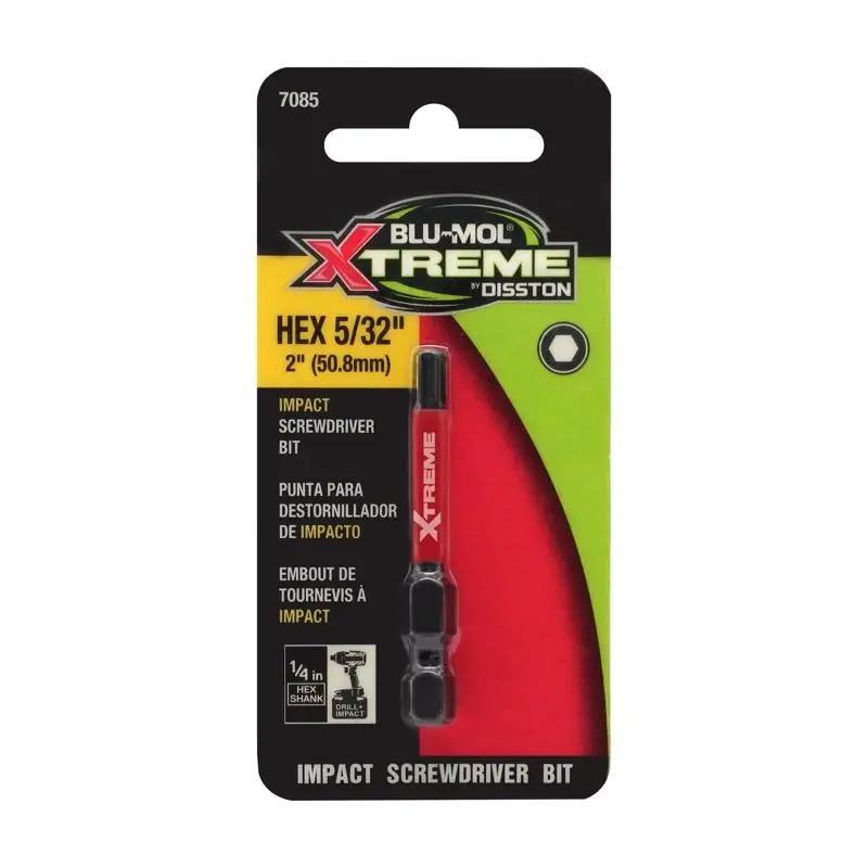 Hex Screwdriver Bit 5/32 In. X 2 In. S2 Tool Steel