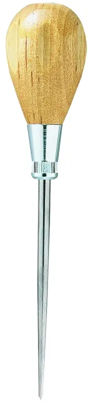 6-1/2 In. Contoured Hardwood Scratch Awl With Alloy Steel Blade