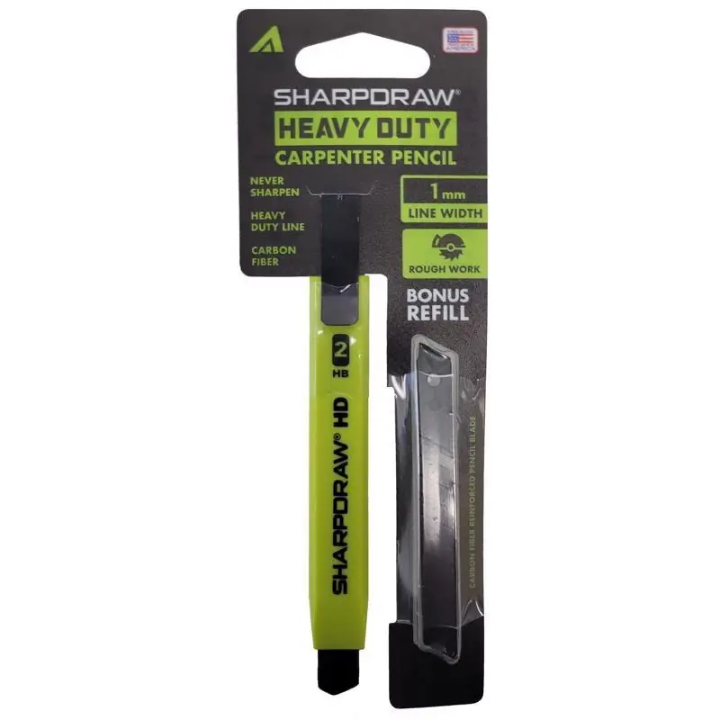 C.h. Hanson Sharpdraw 7 Inch Mechanical Carpenter Pencil With Refill And Snap-off Blade