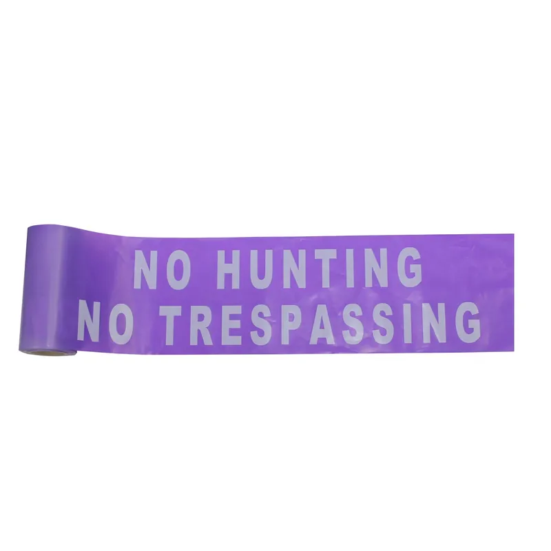 Barricade Tape, No Hunting, No Trespassing, Purple, 6 In. X 100 Ft.