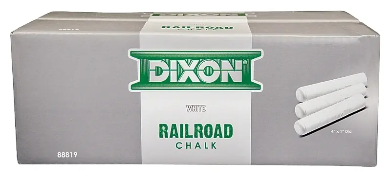 Dixon Ticonderoga 464-88819 White Railroad Crayon Chalk 4 Inchx1 Inch