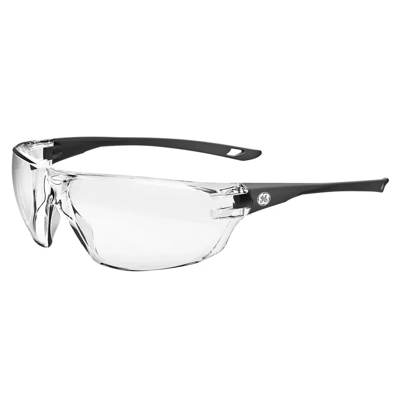General Electric 03 Series Impact-resistant Safety Glasses Clear Lens Gray Frame