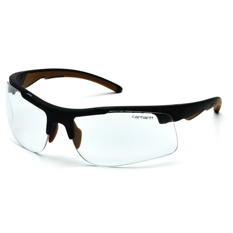 Rockwood Black Frame Safety Glasses With Clear Anti-fog Lenses Chb710dt