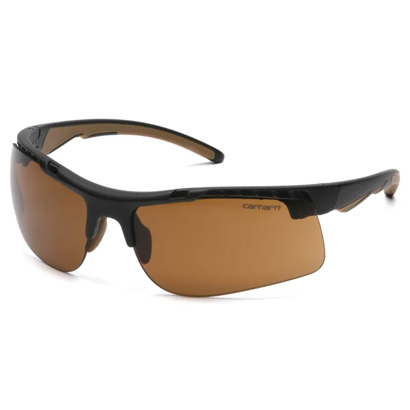 Black Frame Safety Glasses With Bronze Anti-fog Lenses Chb718dt