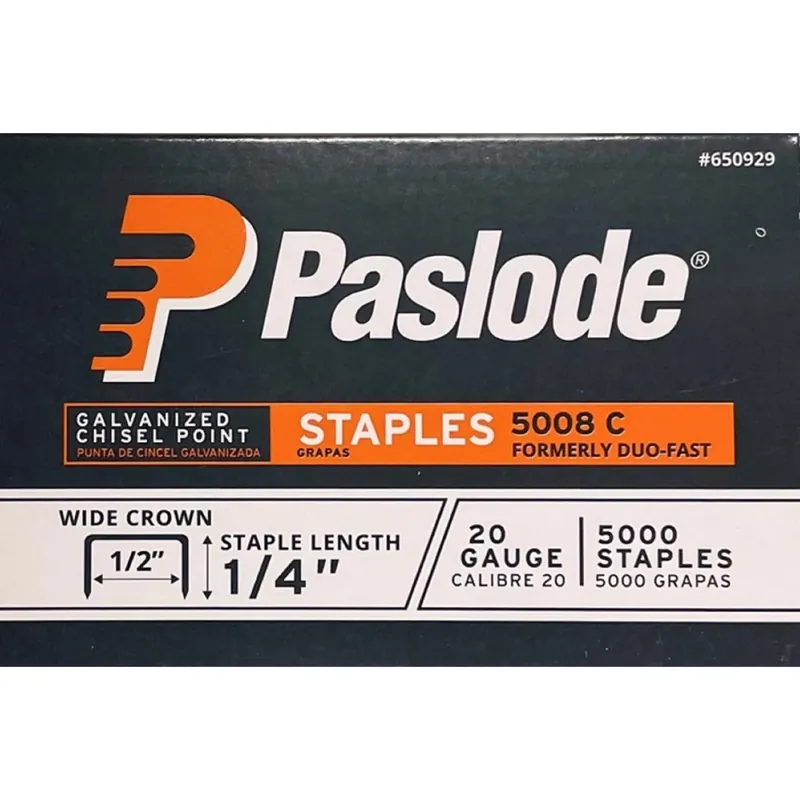 Paslode 5000 Series 1/2 In. W X 1/4 In. L 20 Ga. Wide Crown Staples 5000 Pk