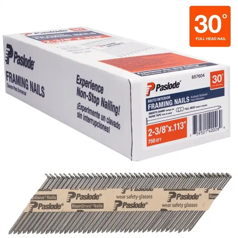 2-3/8 In. Framing Bright Steel Nail Full Round Head - 750 Count