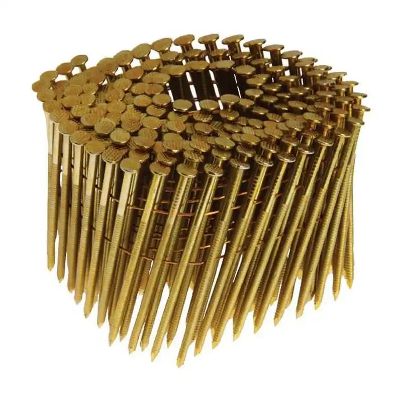 Grip-Rite 3-1/4 In. L X 11 Ga. Angled Coil Electro Galvanized Framing Nails 15 Deg 2500 Pk