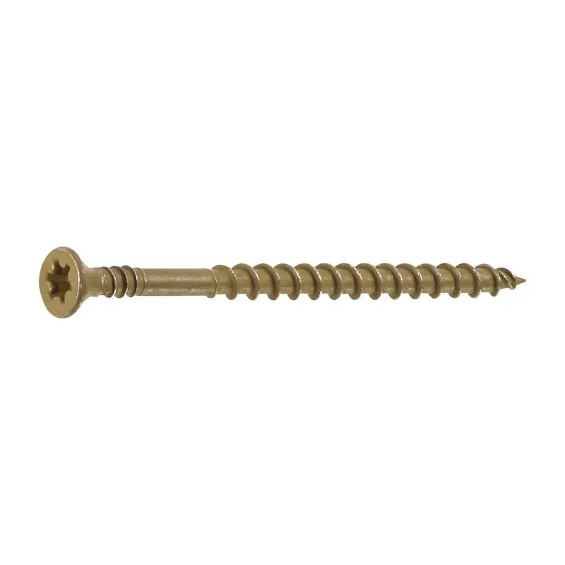FastenMaster No. 8 Ga. X 3 In. L Gold Torx Star Head Deck Screws 1000 Pk