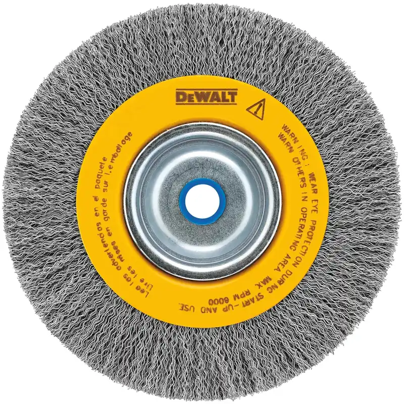 Crimped Wire Wheel, Wide-Face, 6 In.