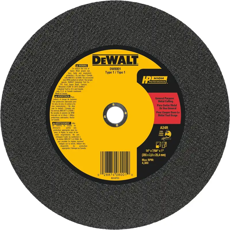 Chop Saw Wheel, Metal, 14 In.