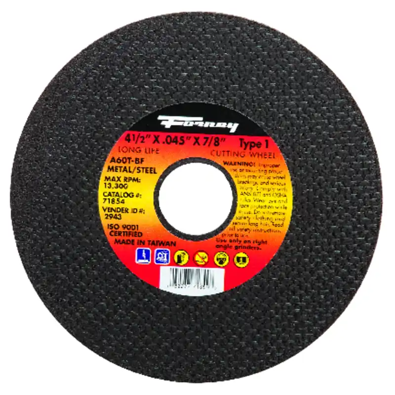 Cutting Wheel, Type 1, 4.5 X .045-In.