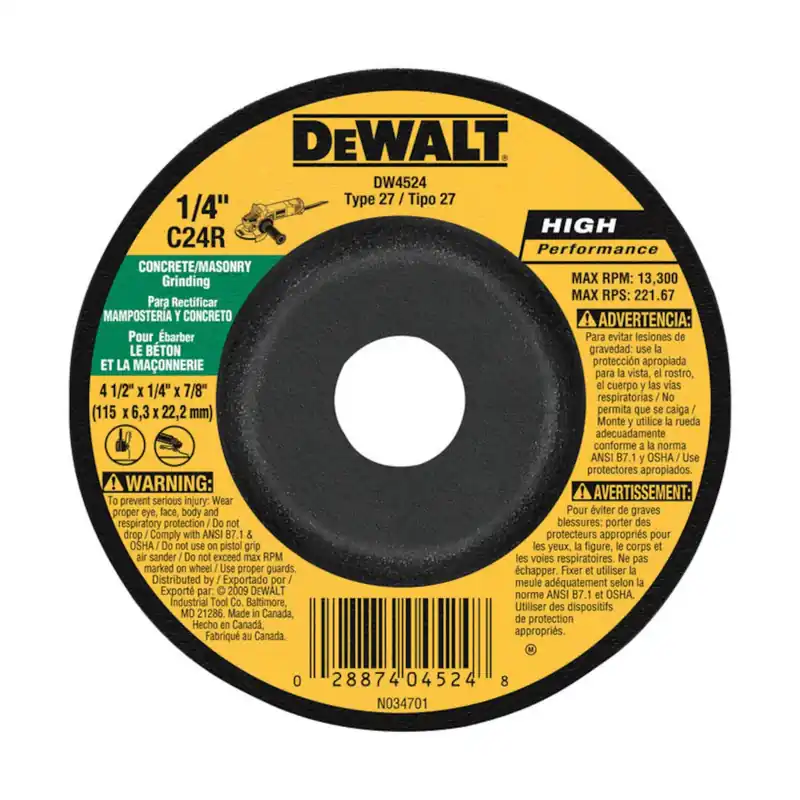 Fast Metal-Cutting Wheel, 4-1/2 X 1/4 In.