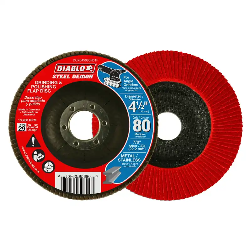 Diablo Steel Demon 4-1/2 In. D X 7/8 In. Zirconia Flap Disc 80 Grit 1 Pk