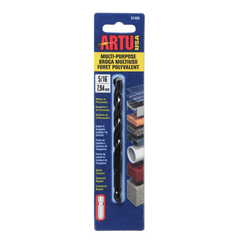 5/16 In. X 4-1/2 In. L Tungsten Carbide Tipped Quick-change Drill Bit