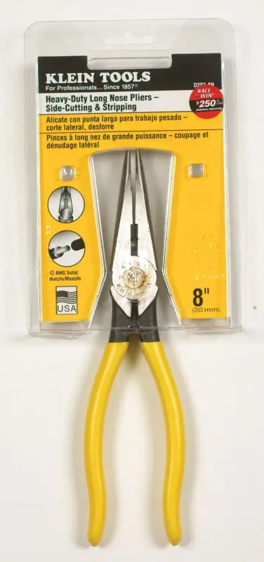 Klein Tools 8.41 In. Plastic/Steel Long Nose Pliers
