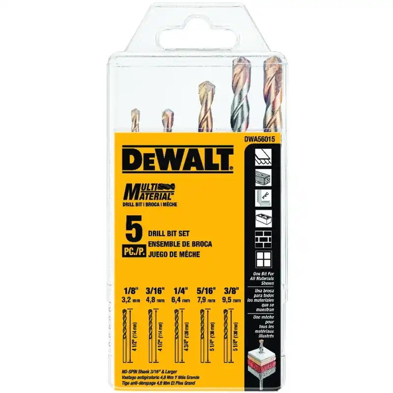 DeWalt Multi-Material Drill Bit Set 5 Pc