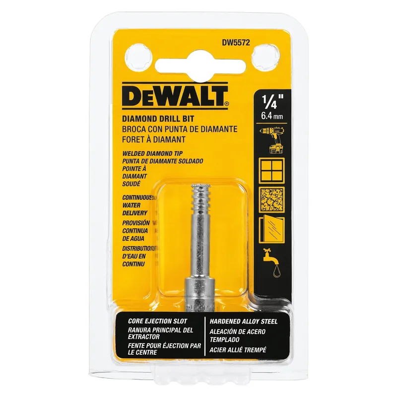Diamond Tip Tile Drill Bit, 1/4 In.