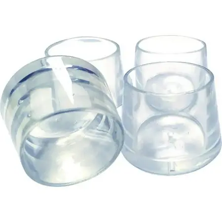 LEG TIP CLR R 1.125" 4PK