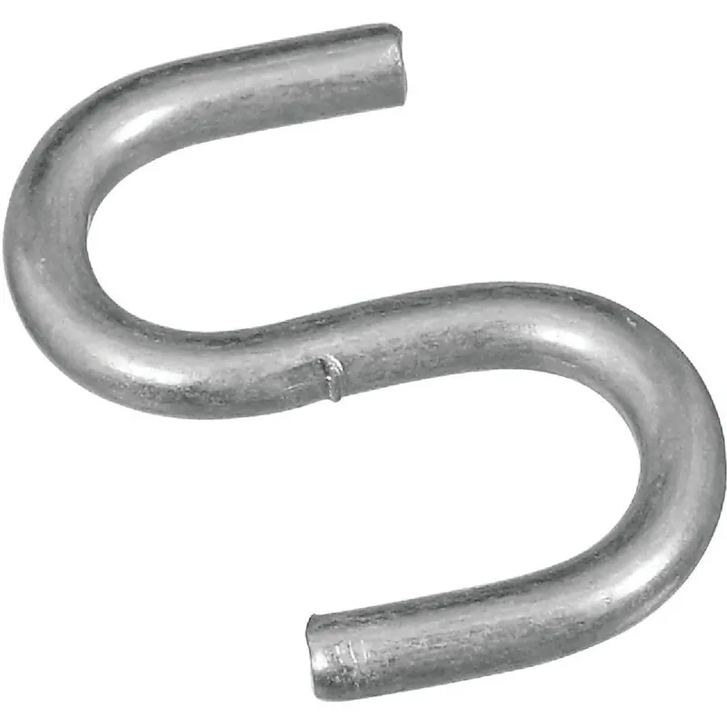National Hardware Zinc-Plated Silver Steel 3/4 In. L Open S-Hook 5 Lb 8 Pk