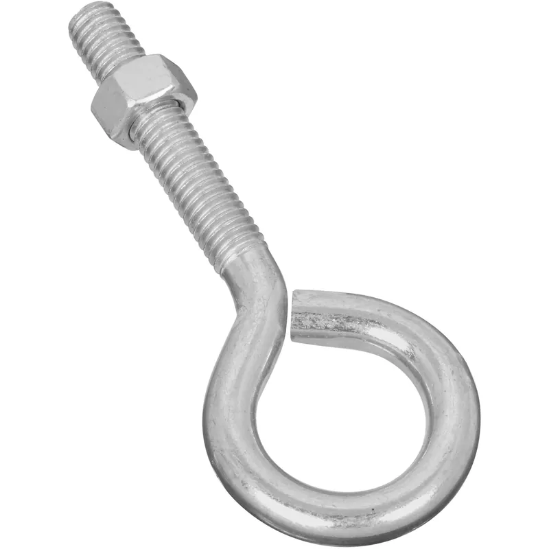 National Hardware 3/8 In. X 4 In. L Zinc-Plated Steel Eyebolt Nut Included
