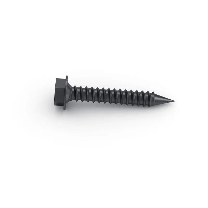 OWT Timber Screws 1/4-in X 1-3/4-in Black Galvanized/Coated Hex Washer-Head Interior/Exterior Structural Wood Screws (25-Count)