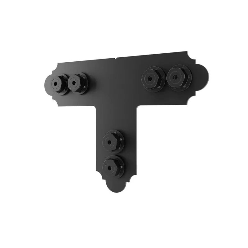 Owt Lite Laredo Sunset 12-gauge Black Galvanized Steel 4 In. T-tie Plate Connector Kit